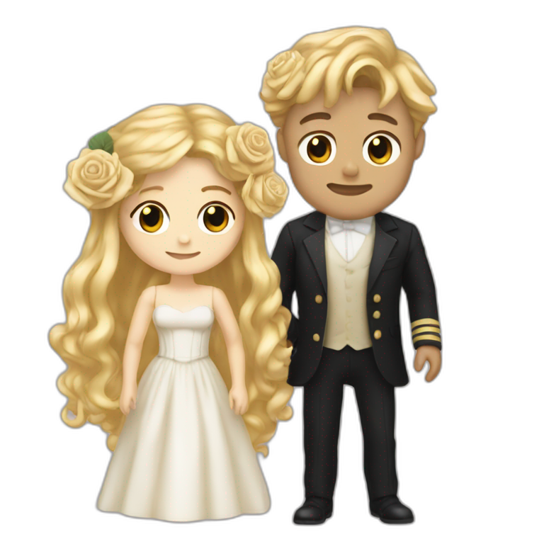 Rose and blond Jack titanic emoji