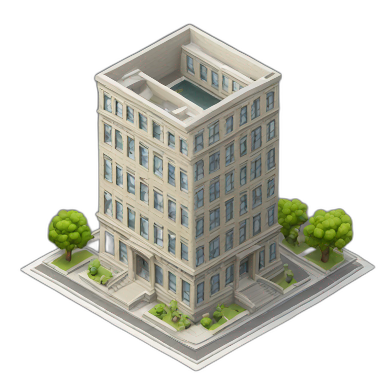 building model isometric new york emoji