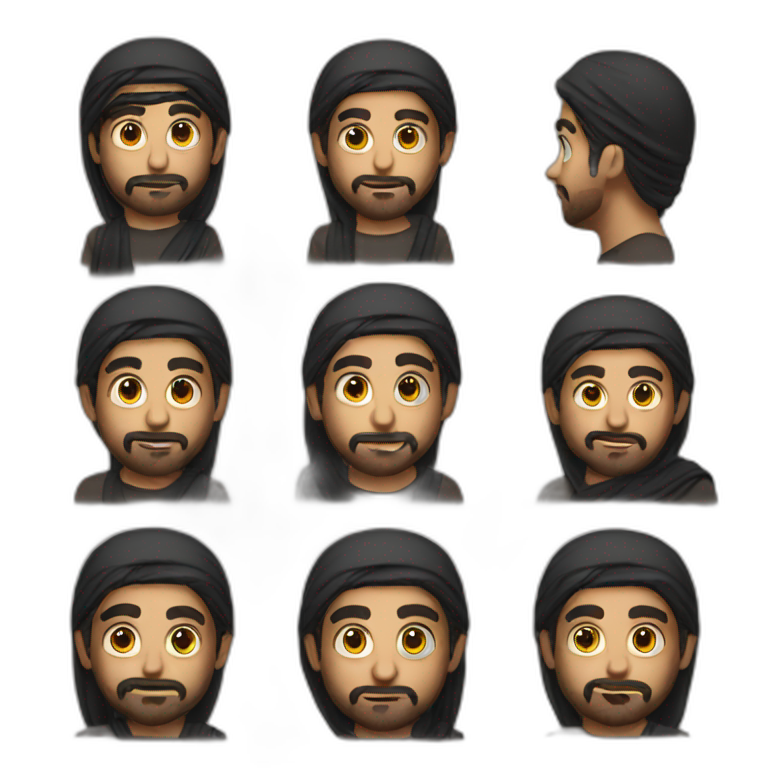 arab man aasking emoji