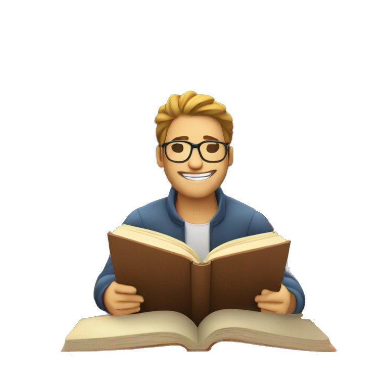 humano leyendo libros emoji