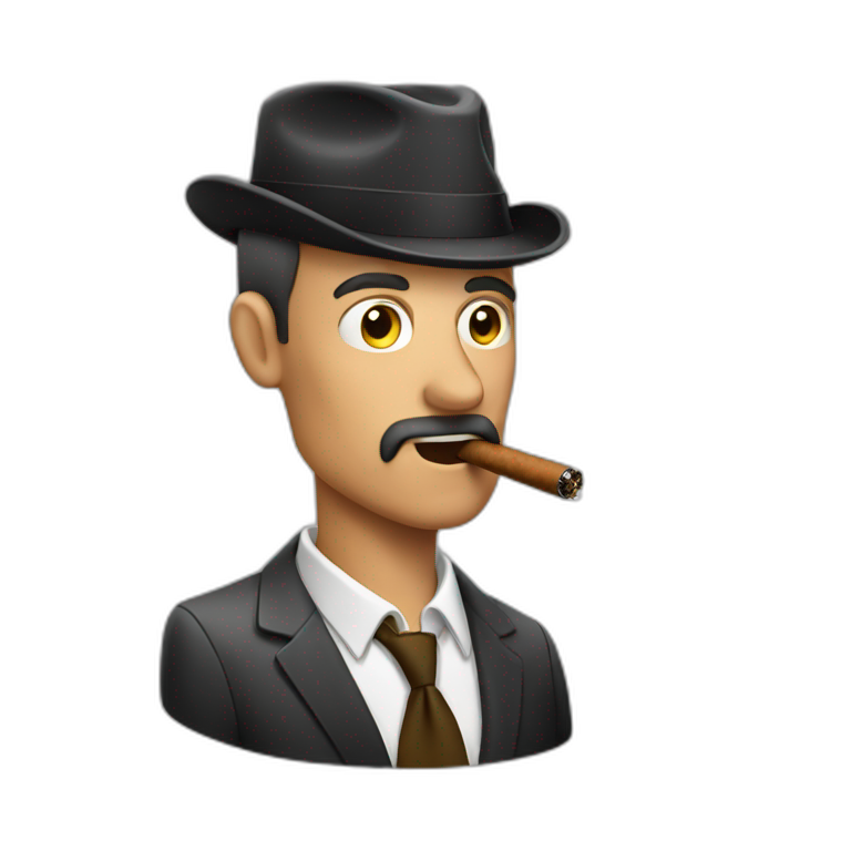 man smoking cigar emoji