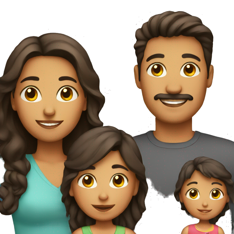 Hispanic Family of 4 emoji