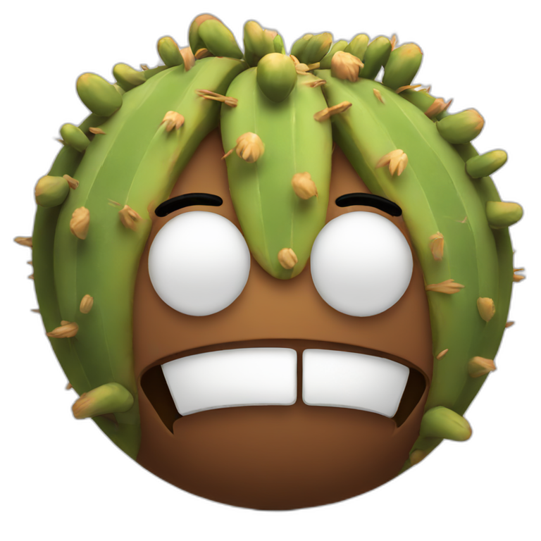 shit and brown cactus emoji
