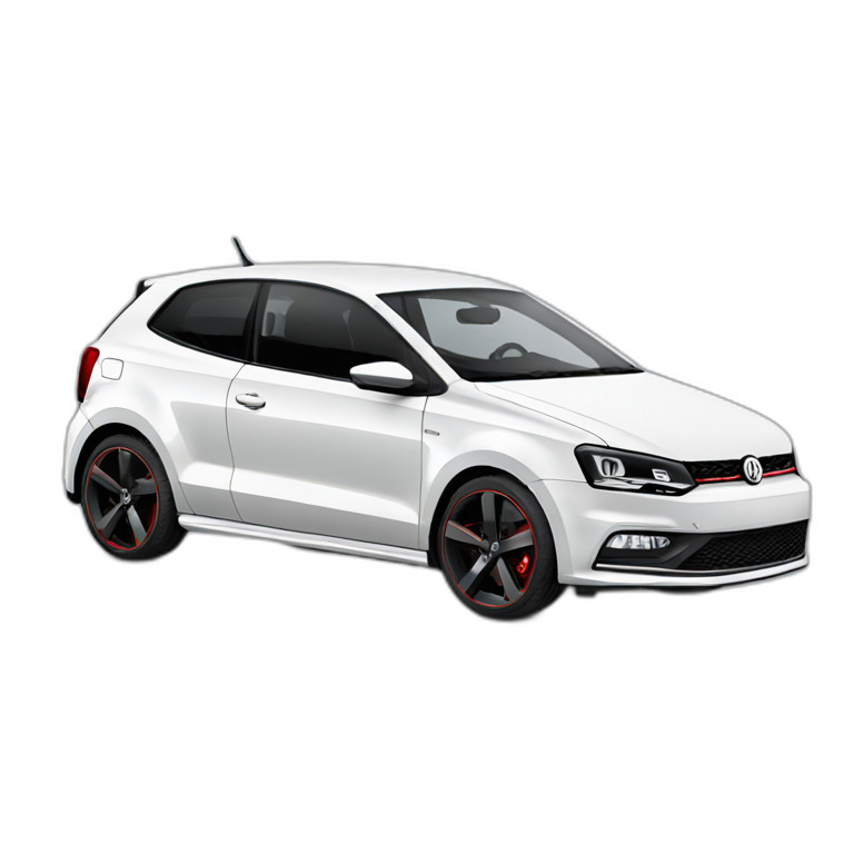 volkswagen polo gti white emoji