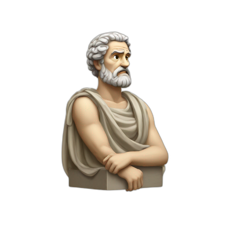 Stoic philosopher thinking emoji