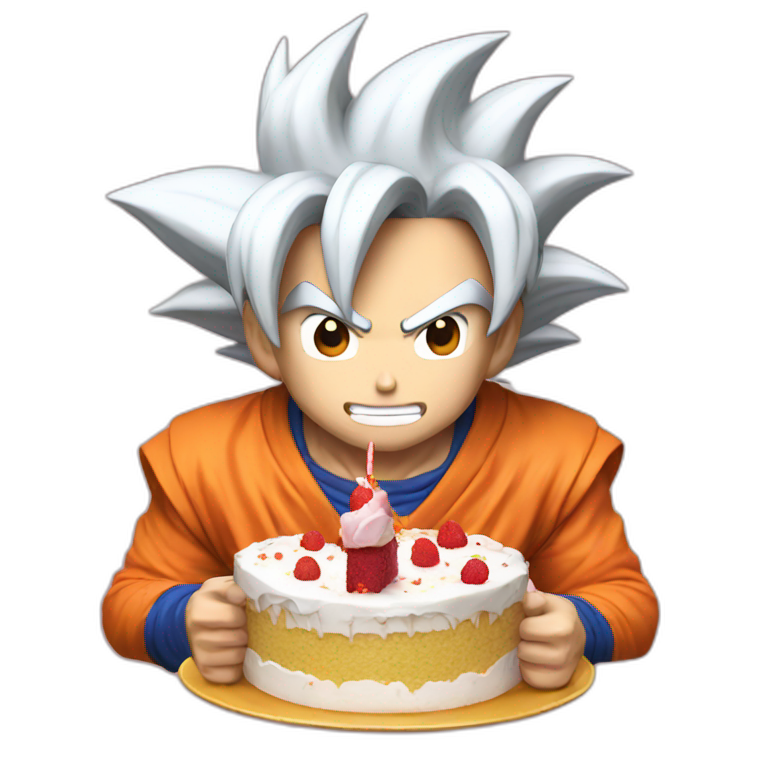 Goku eating cake  emoji