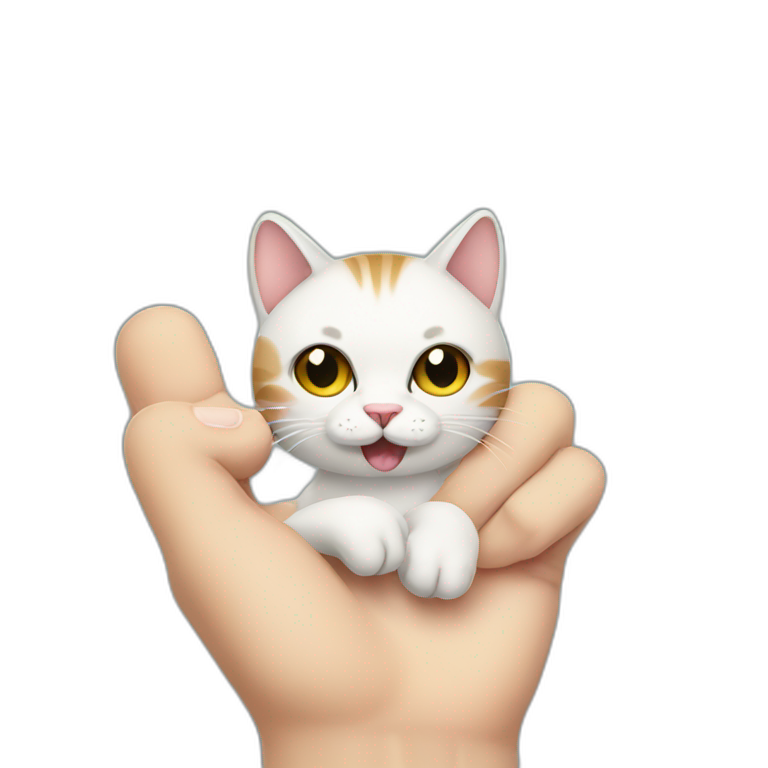 Middle finger cat emoji
