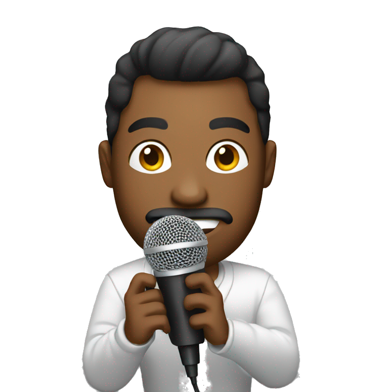 cool guy with microphone emoji