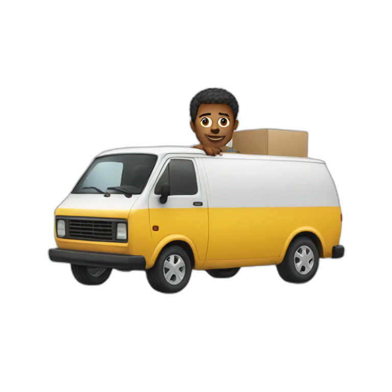 a man in a van emoji