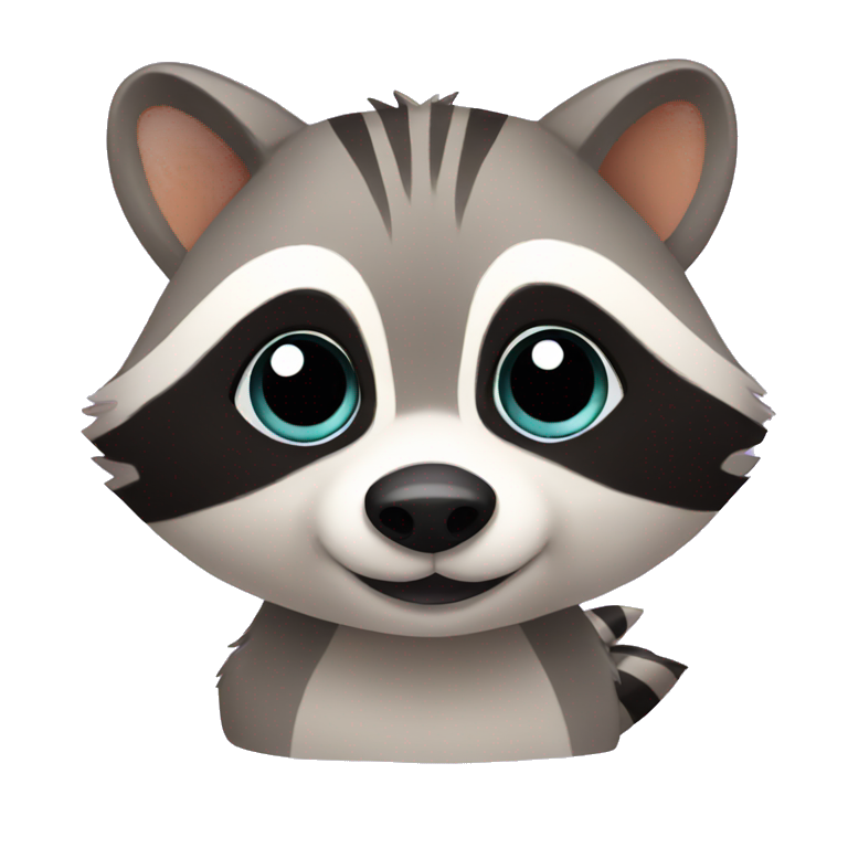 Cute raccoon pet emoji