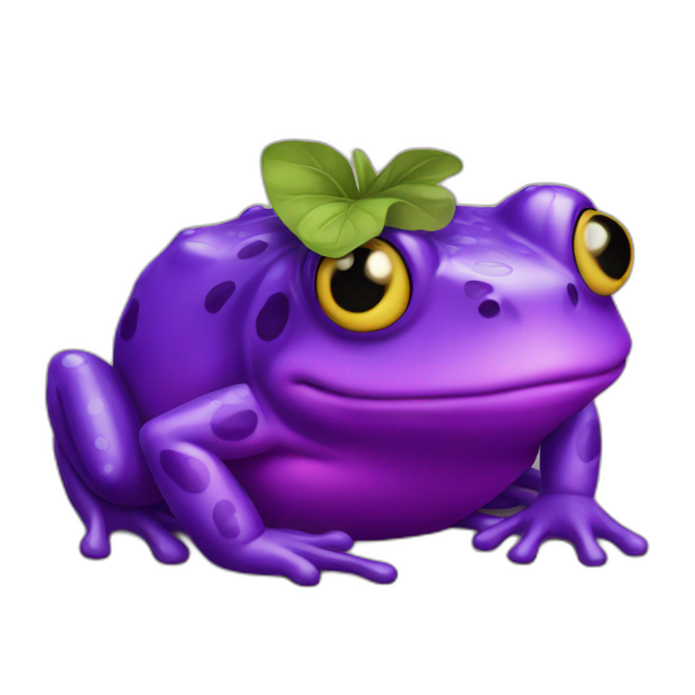 sneaky purple frog emoji