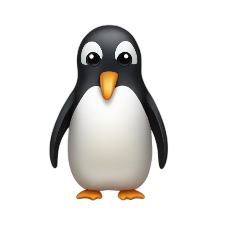 Pingüino saludando emoji