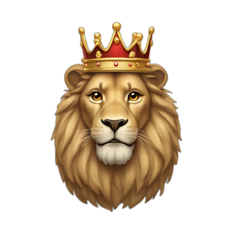 Lion and crown emoji