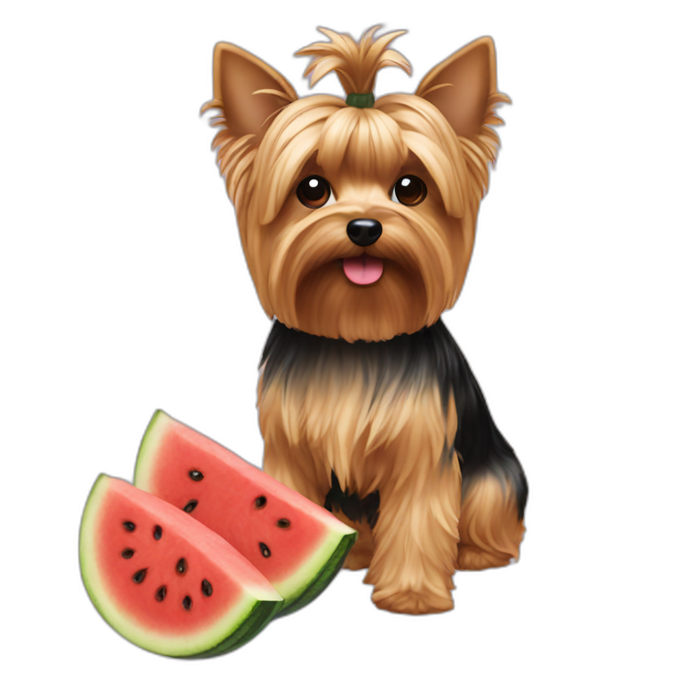 yorkie watermelon emoji