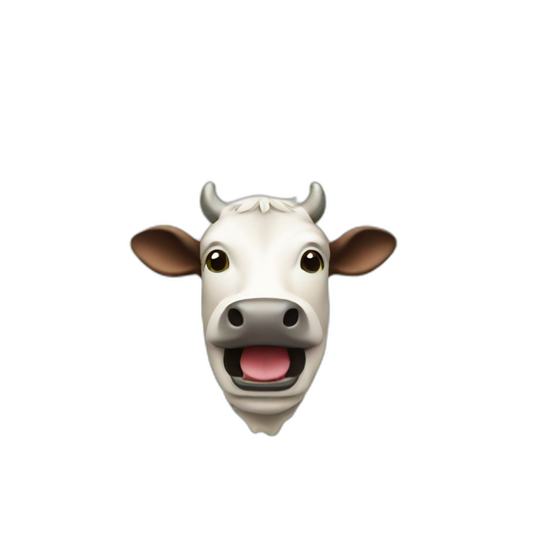 Mango with a cows head emoji