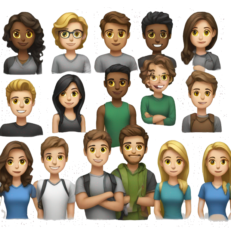 college student project team emoji