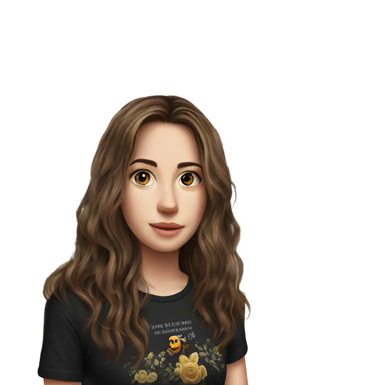 casual brown hair girl portrait emoji