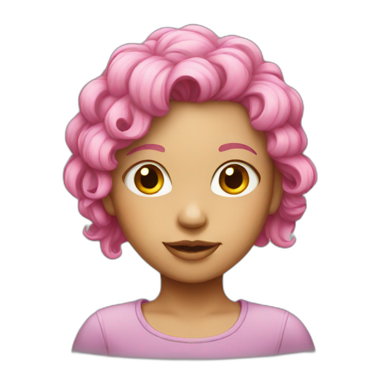 pink-haired girl emoji