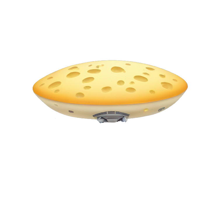 ufo abducting cheese emoji