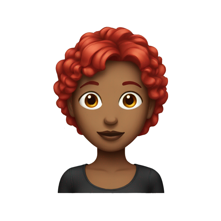 Black and red hair girl emoji