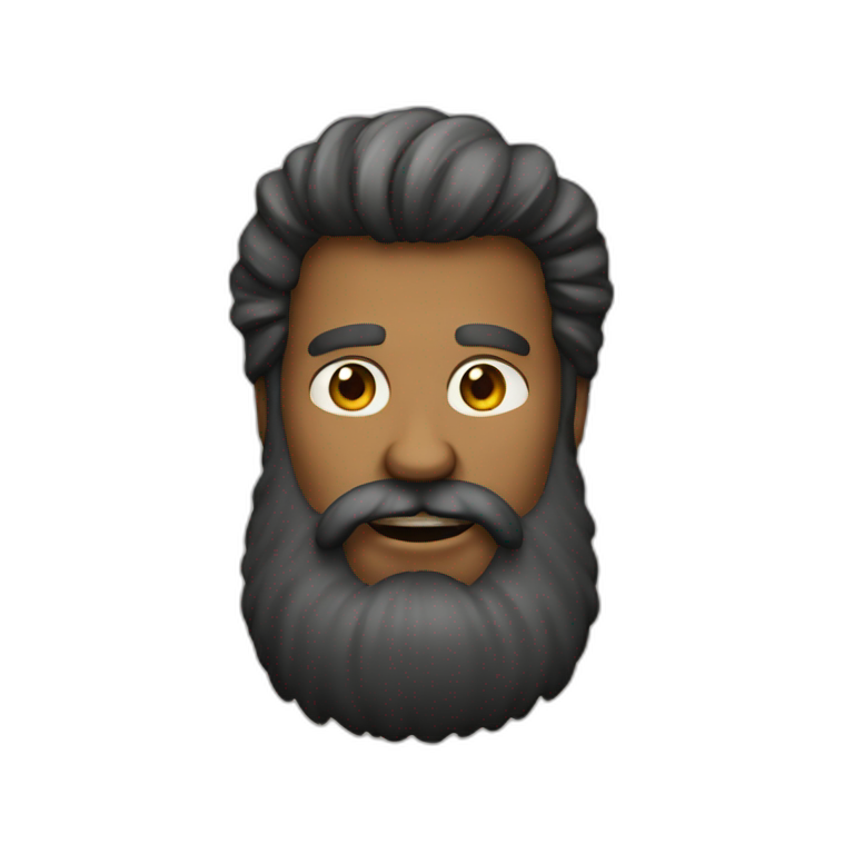 a big beard man emoji