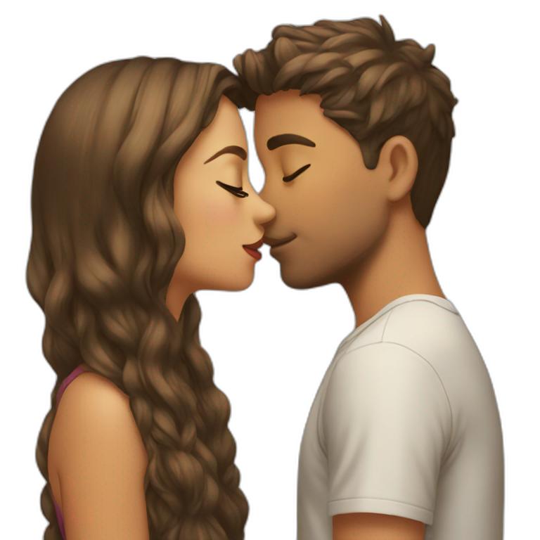 Girl kiss emoji