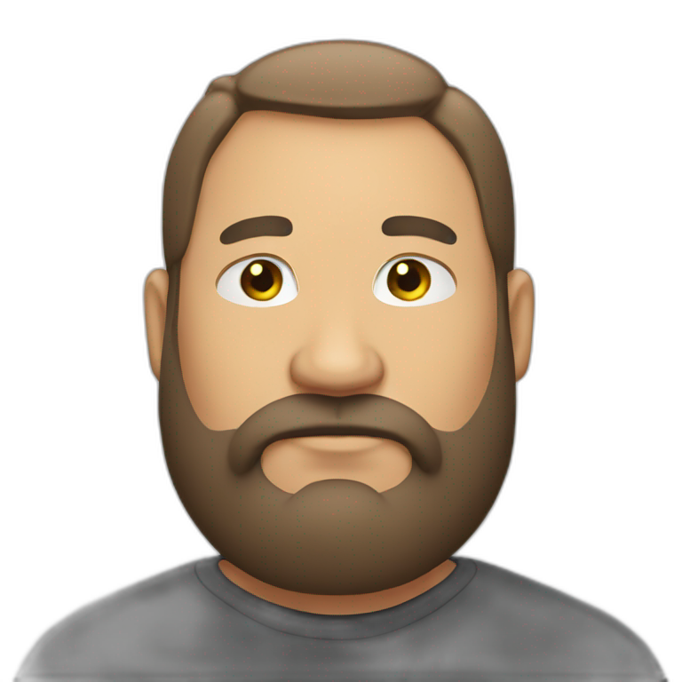 Beard fat man emoji