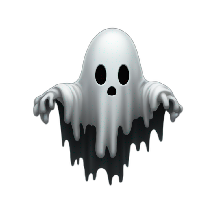 black halloween ghost emoji