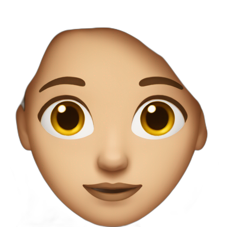 whitye woman with medium brown hair emoji