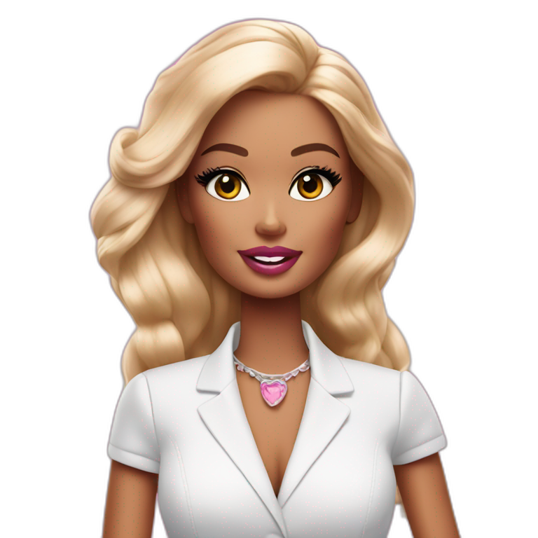 Barbie as a makeup artist emoji
