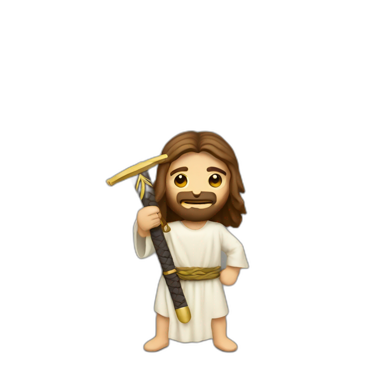 jesus and sword emoji