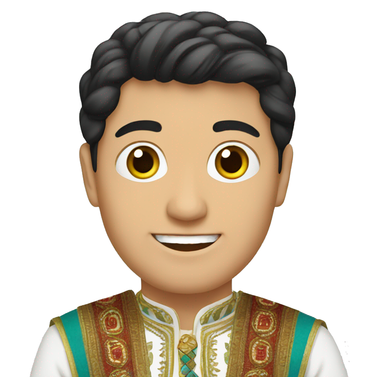 Turkmen man in national clothes  emoji