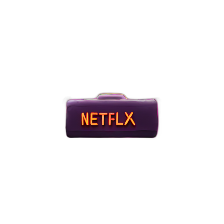 Neon Netflix sign emoji