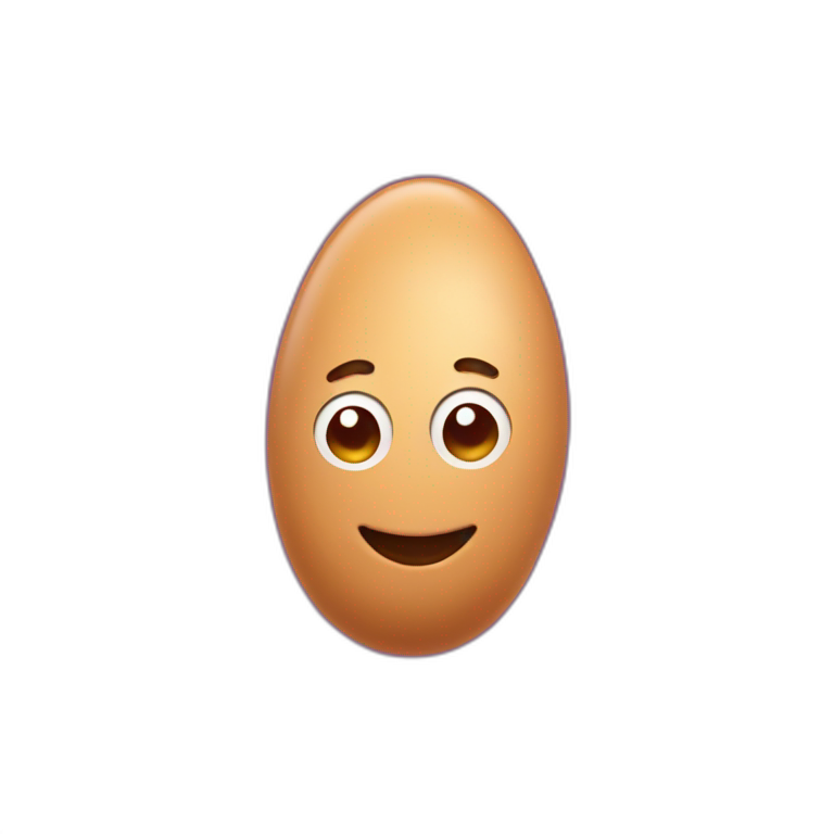 a bean emoji with heart eyes emoji