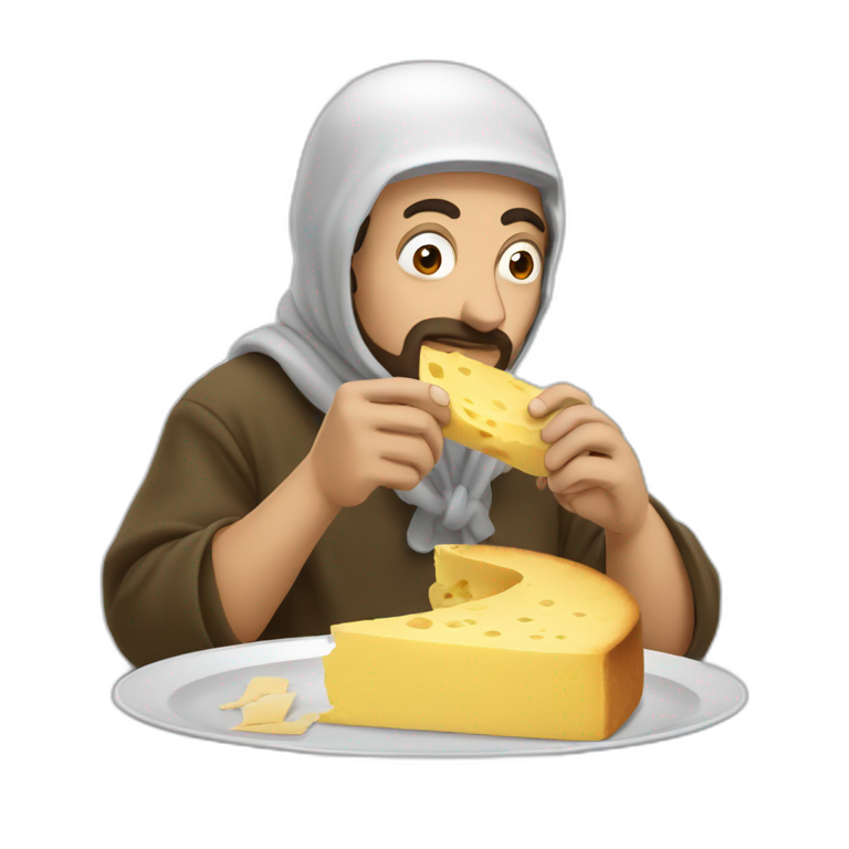 Musulman eating meule de comté emoji