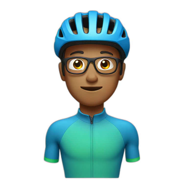 cyclist with glasses emoji