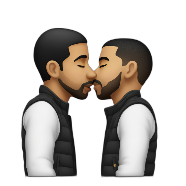 drake kissing drake emoji