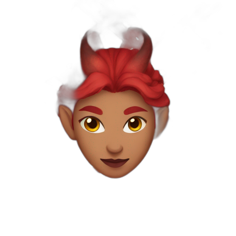 red female tiefling emoji