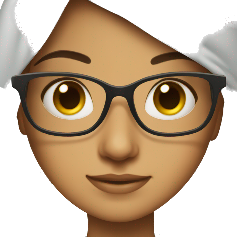 Arab girl with glasses emoji