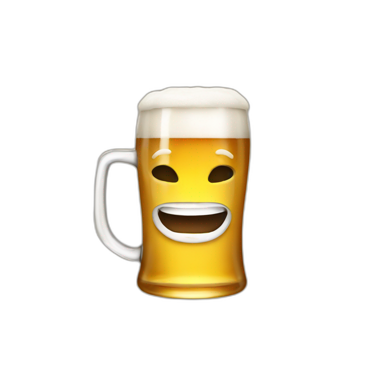 having a beer emoji