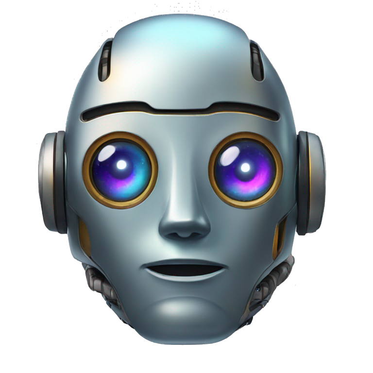 robot with iridescent eyes emoji