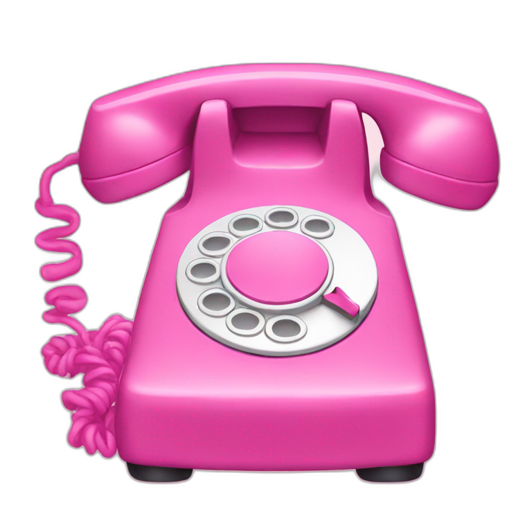 pink phone emoji