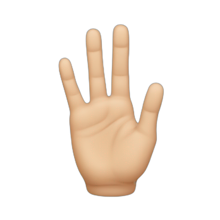 Hand with 3 fingers emoji