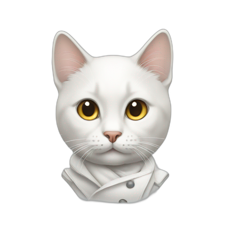Cat with white coat  emoji