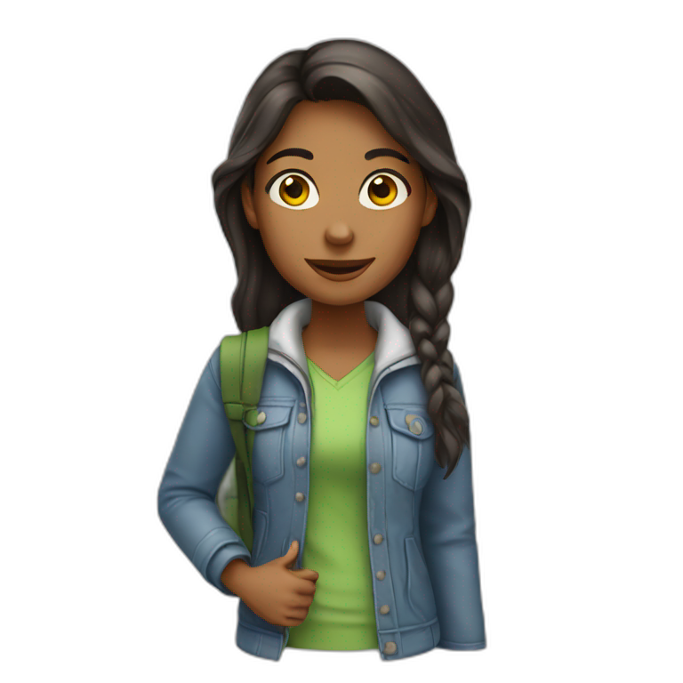 Geography student girl emoji