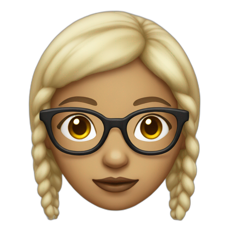 Light skin girl elf with glases emoji