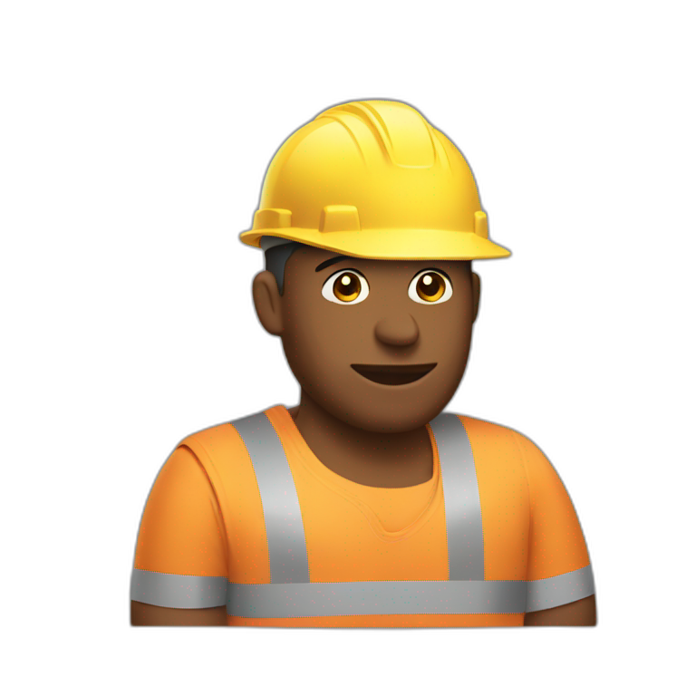 construction worker without hands emoji