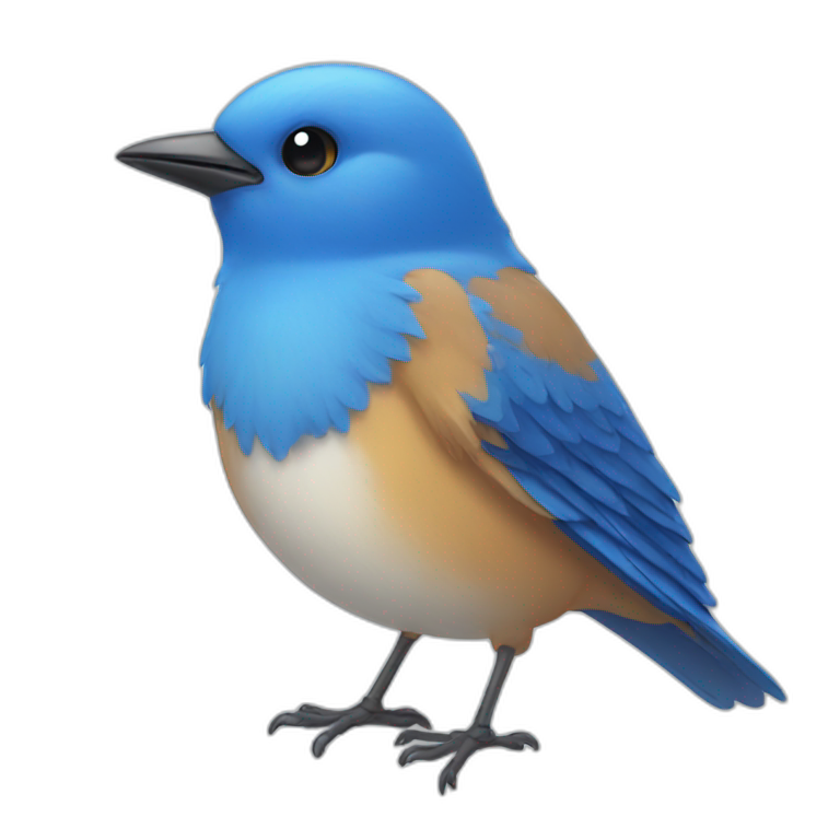 Blue bird emoji