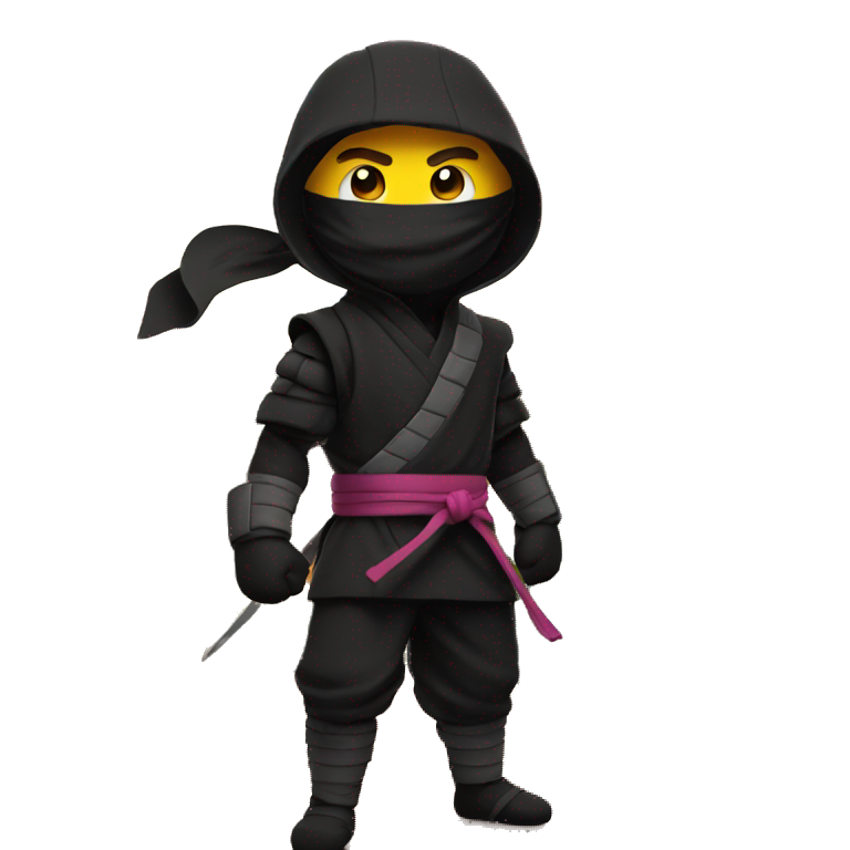 ninja in front of the sunset emoji