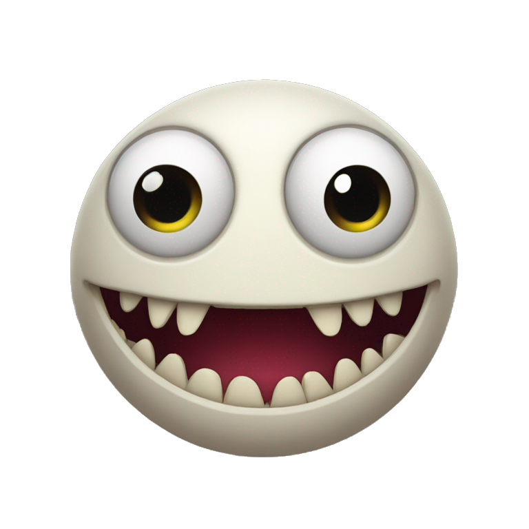 Smiley face monster emoji